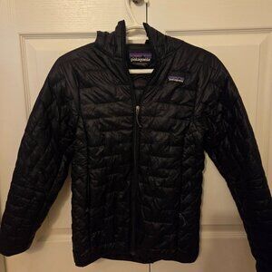 Patagonia Womens Micro Puff Hoody Black XXS Lightweight Insulation